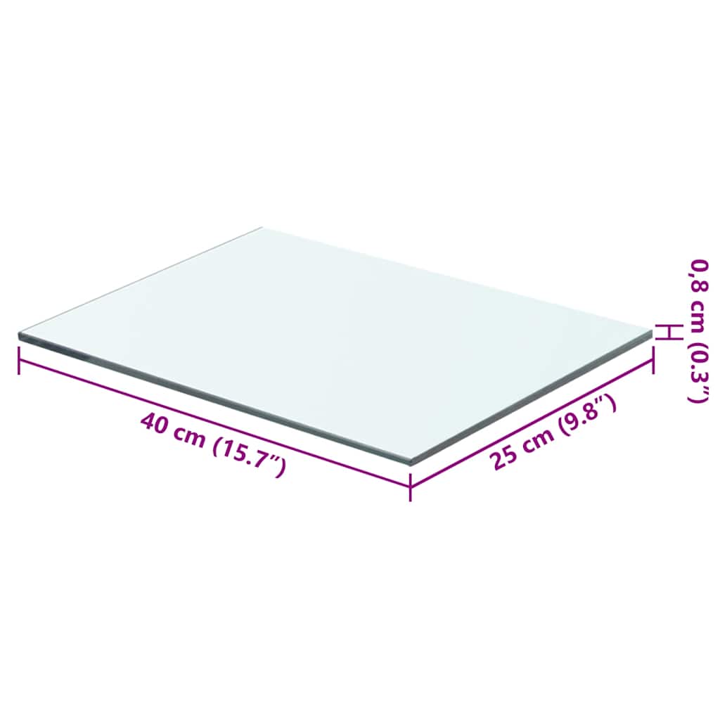 8718475526940_g_en_hd_2 vidaXL Shelf Panel Glass Clear 40x25 cm - Image 3