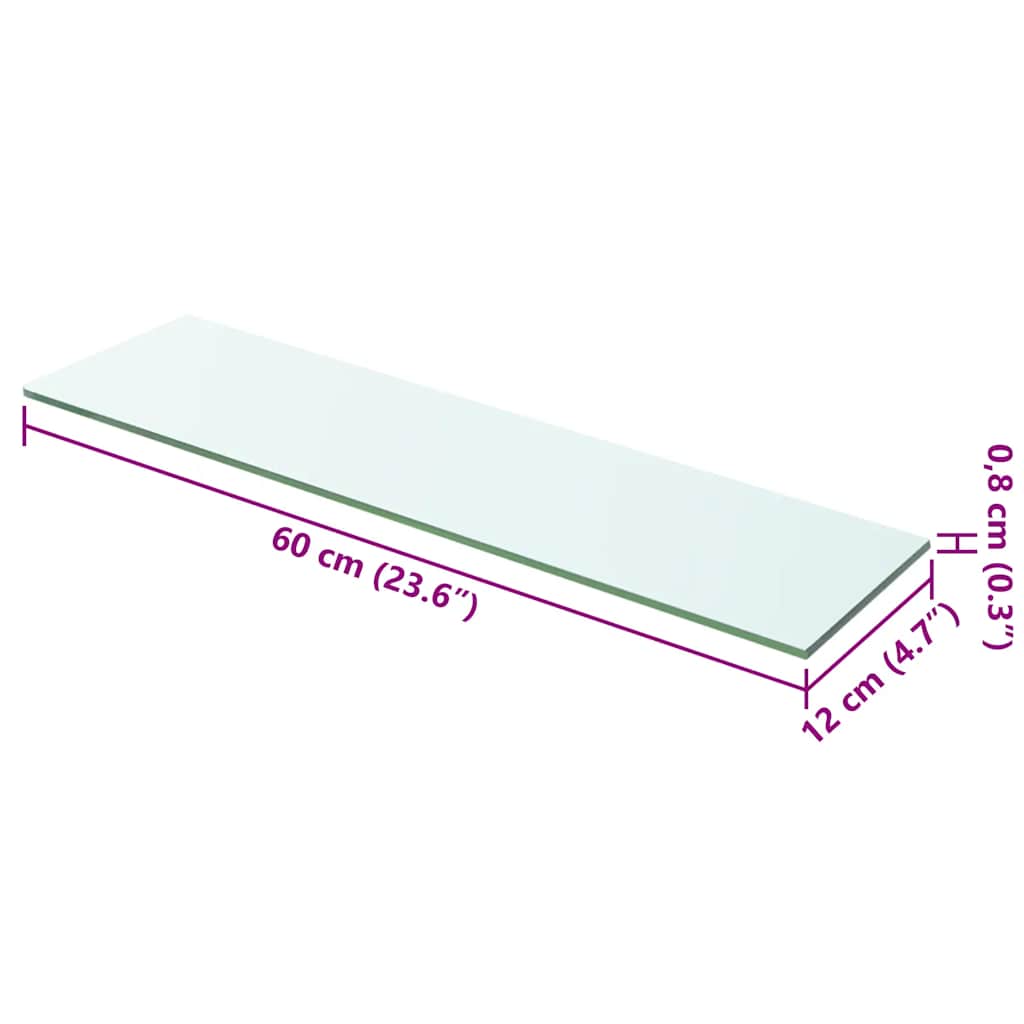 8718475527015_g_en_hd_2 vidaXL Shelf Panel Glass Clear 60x12 cm - Image 3