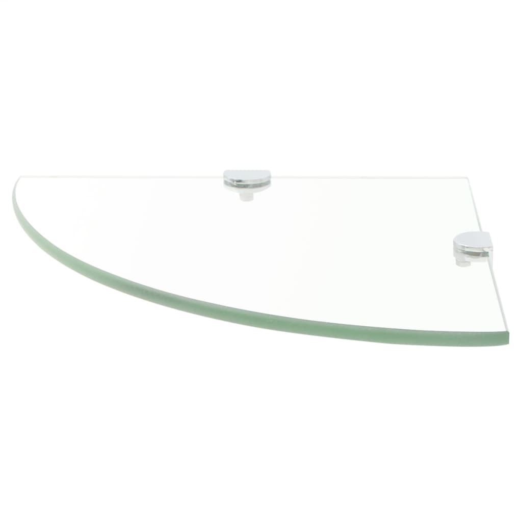8718475527312_g_en_hd_1 vidaXL Corner Shelf with Chrome Supports Glass Clear 25x25 cm - Image 2