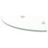 vidaXL Corner Shelf with Chrome Supports Glass Clear 35x35 cm - Image 2