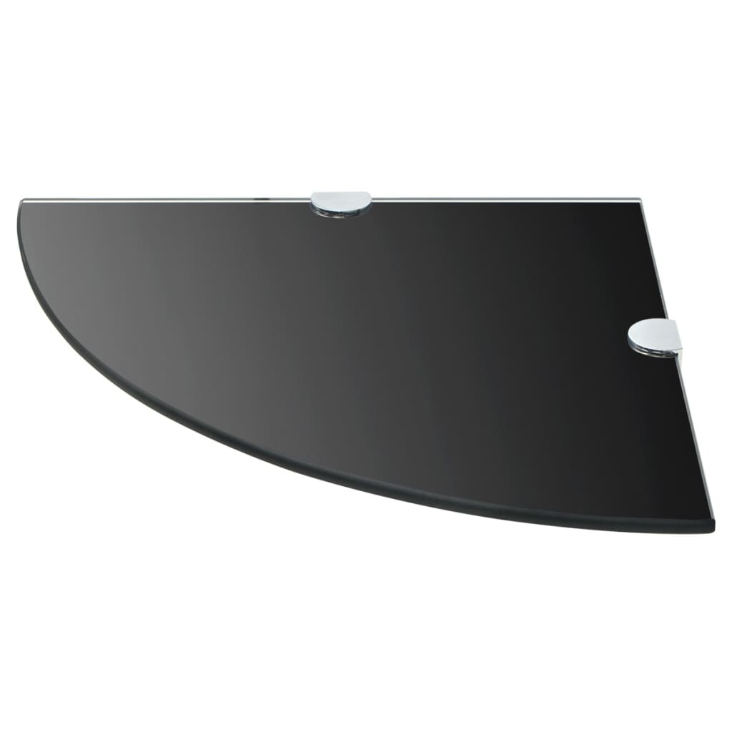 8718475527343_g_en_hd_1 vidaXL Corner Shelf with Chrome Supports Glass Black 25x25 cm - Image 2