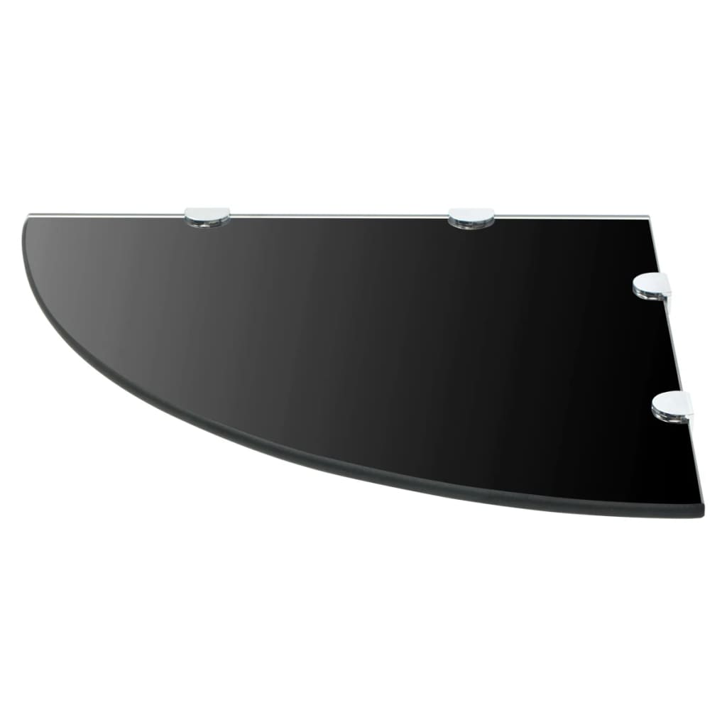 8718475527367_g_en_hd_1 vidaXL Corner Shelf with Chrome Supports Glass Black 45x45 cm - Image 2