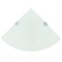 vidaXL Corner Shelf with Chrome Supports Glass White 25x25 cm