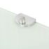 vidaXL Corner Shelf with Chrome Supports Glass White 25x25 cm - Image 5