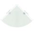 vidaXL Corner Shelf with Chrome Supports Glass White 25x25 cm - Image 6