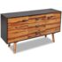 vidaXL Sideboard Solid Acacia Wood 115x35x70 cm