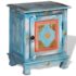 vidaXL Nightstand Solid Mango Wood Blue - Image 2