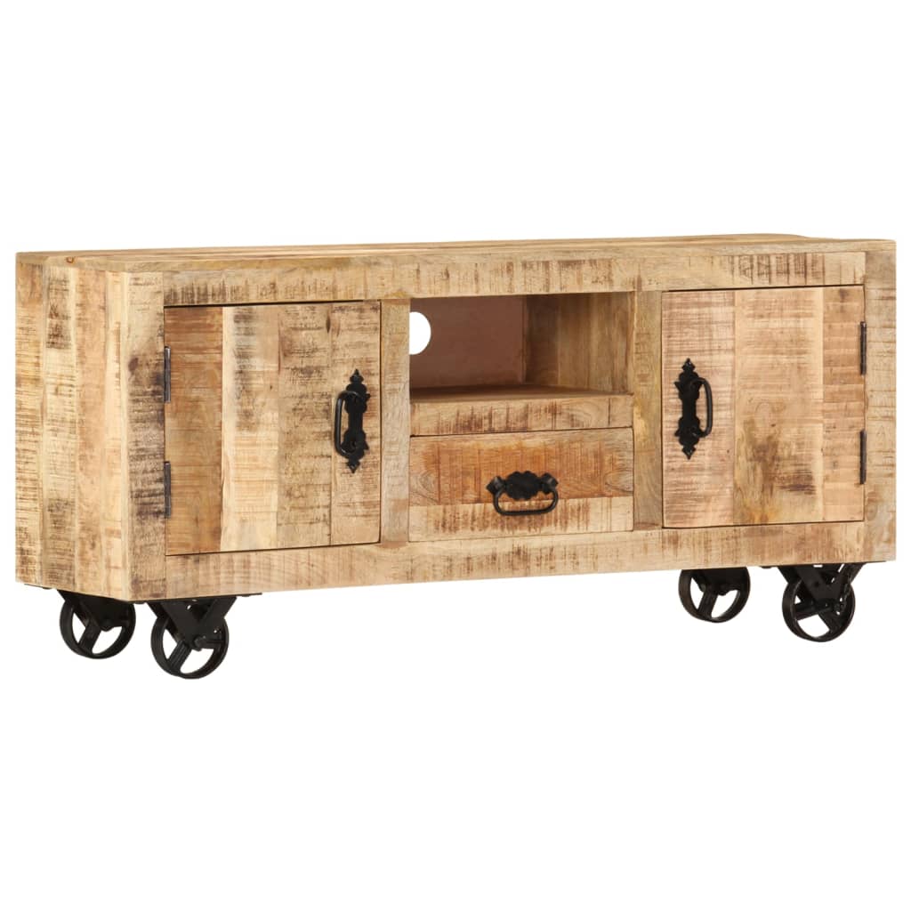 8718475528586_a_en_hd_1 vidaXL TV Cabinet Rough Mango Wood 110x30x50 cm - Image 1