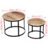 vidaXL Coffee Table Set 2 Pieces Rough Mango Wood Round 40/50 cm - Image 7