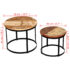vidaXL Coffee Table Set 2 Pieces Solid Reclaimed Wood Round 40/50cm - Image 7