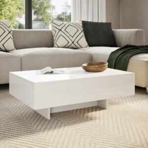 vidaXL Coffee Table High Gloss White