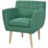 vidaXL Armchair Green Fabric