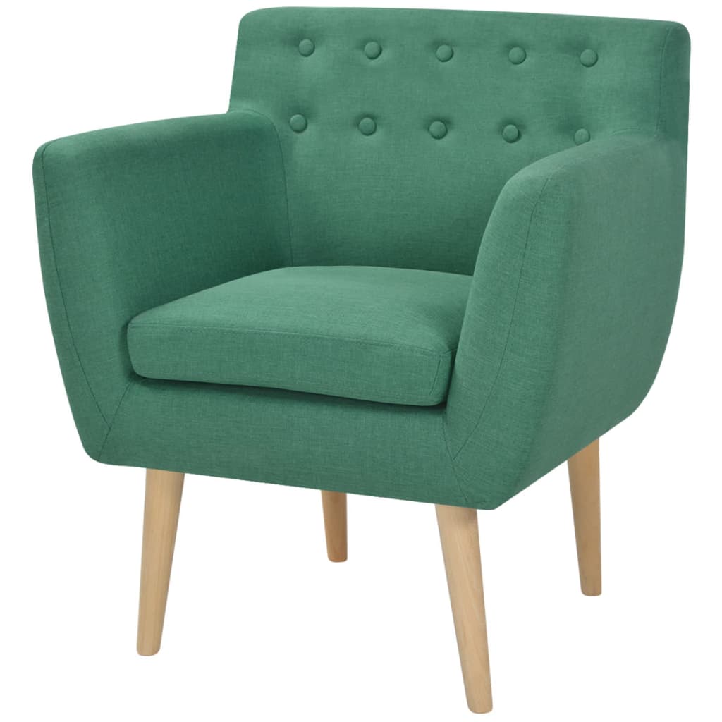 8718475529415_a_en_hd_1 vidaXL Armchair Green Fabric - Image 1