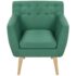 vidaXL Armchair Green Fabric - Image 2