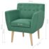 vidaXL Armchair Green Fabric - Image 5