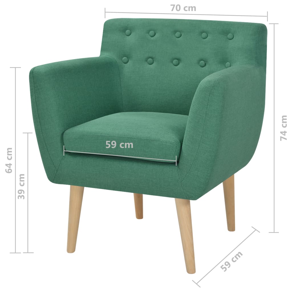 8718475529415_g_en_hd_4 vidaXL Armchair Green Fabric - Image 5