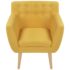 vidaXL Armchair Yellow Fabric - Image 2
