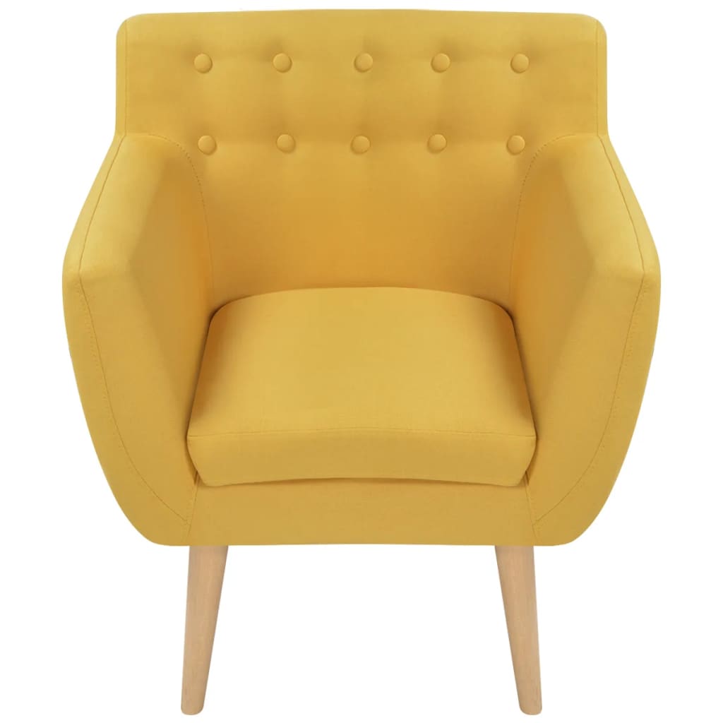 8718475529422_g_en_hd_1 vidaXL Armchair Yellow Fabric - Image 2