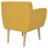 vidaXL Armchair Yellow Fabric - Image 3