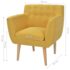 vidaXL Armchair Yellow Fabric - Image 5