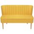 vidaXL Sofa Fabric 117x55.5x77 cm Yellow - Image 2