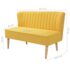 vidaXL Sofa Fabric 117x55.5x77 cm Yellow - Image 4