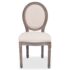 vidaXL Dining Chairs 2 pcs Cream Fabric - Image 3
