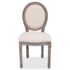 vidaXL Dining Chairs 4 pcs Cream Fabric - Image 3