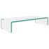 vidaXL TV Stand/Monitor Riser Glass Clear 60x25x11 cm - Image 2