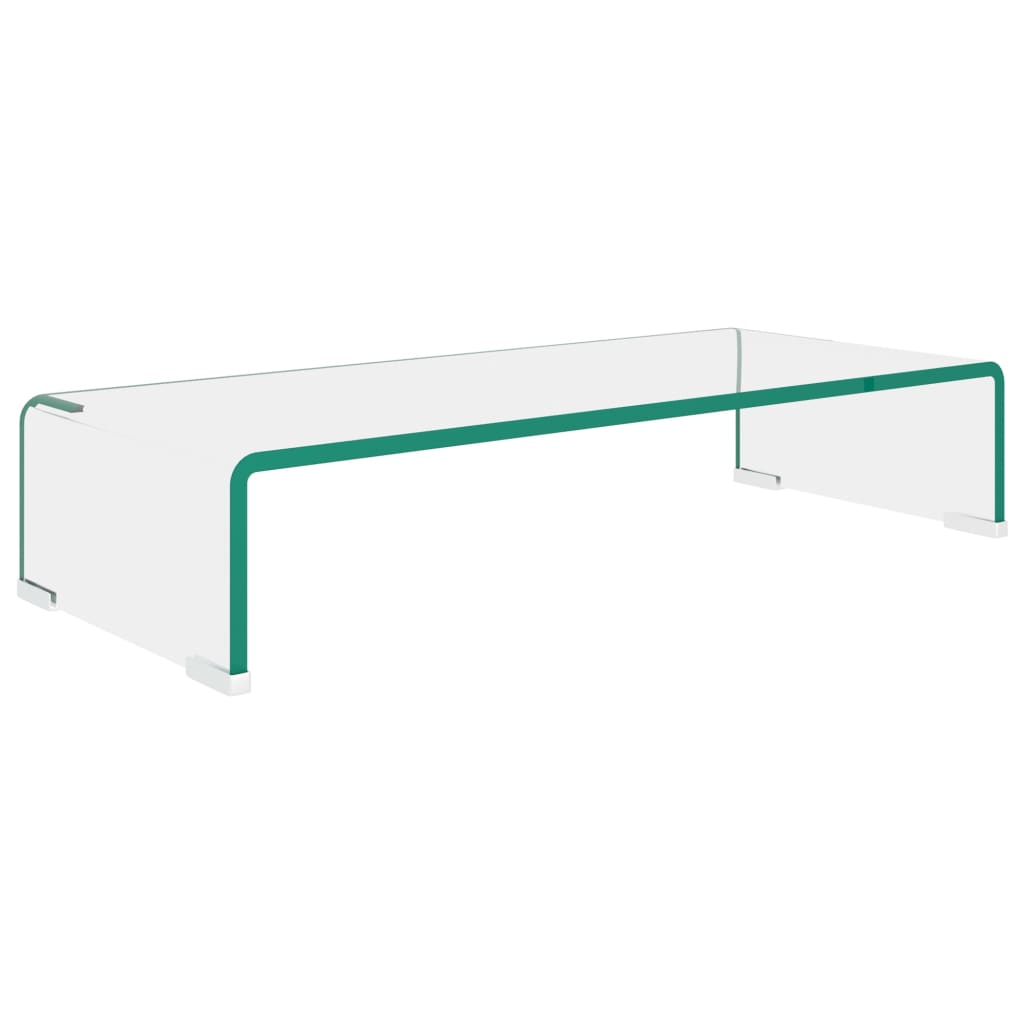 8718475529989_a_en_hd_1 vidaXL TV Stand/Monitor Riser Glass Clear 60x25x11 cm - Image 2