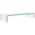 vidaXL TV Stand/Monitor Riser Glass Clear 80x30x13 cm - Image 2