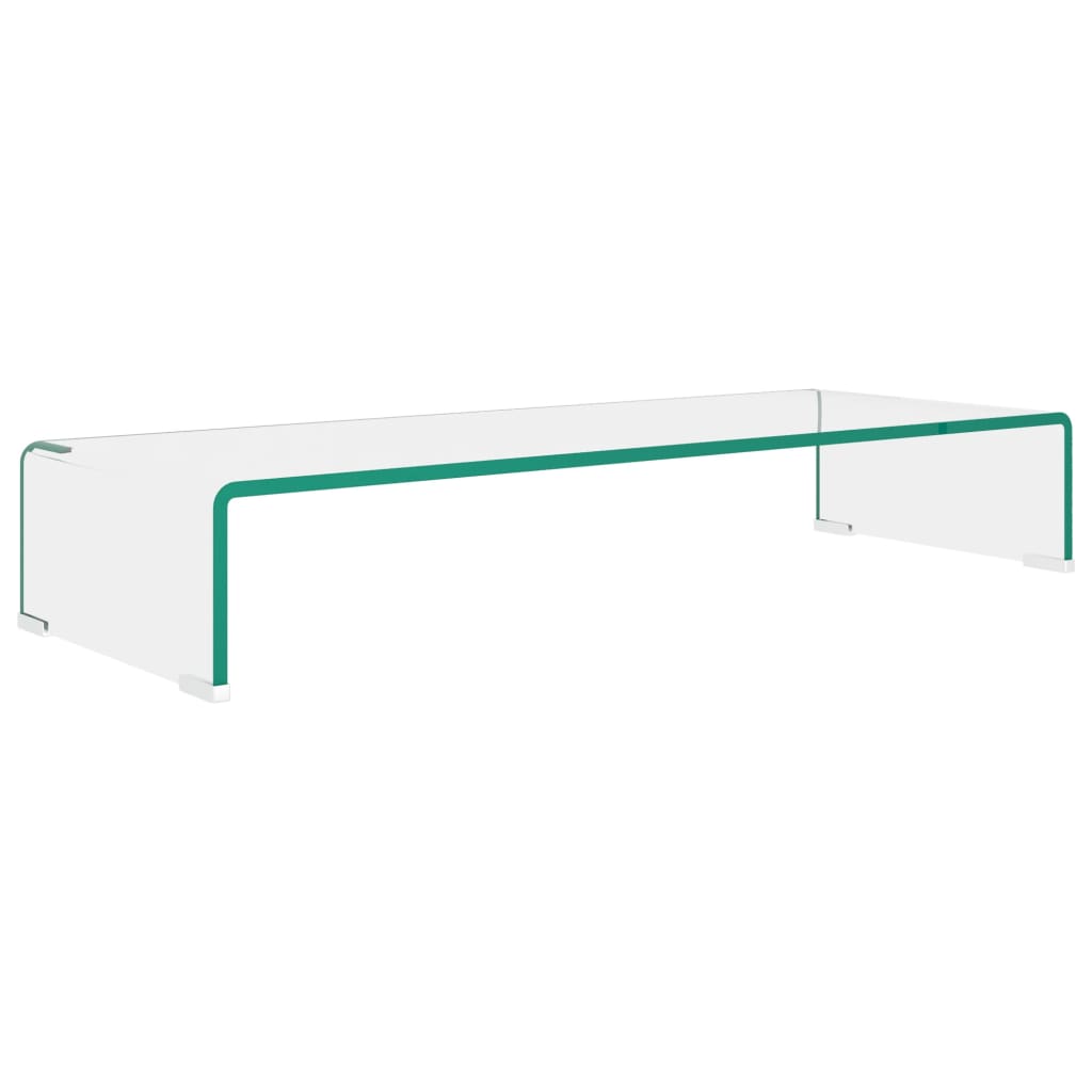 8718475530008_a_en_hd_1 vidaXL TV Stand/Monitor Riser Glass Clear 80x30x13 cm - Image 2
