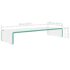 vidaXL TV Stand/Monitor Riser Glass Clear 80x30x13 cm - Image 7