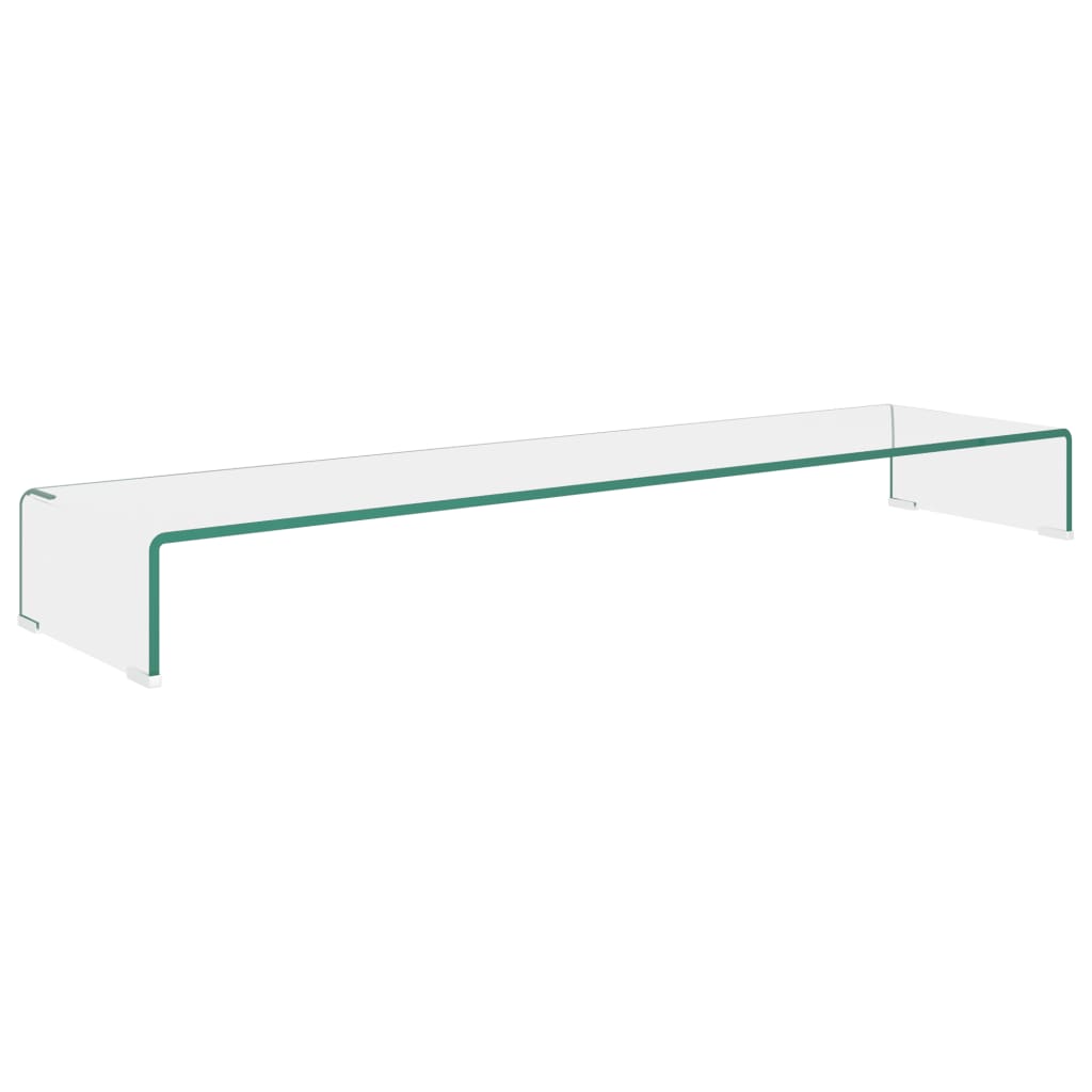 8718475530046_a_en_hd_1 vidaXL TV Stand/Monitor Riser Glass Clear 120x30x13 cm - Image 2