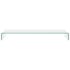 vidaXL TV Stand/Monitor Riser Glass Clear 120x30x13 cm - Image 4