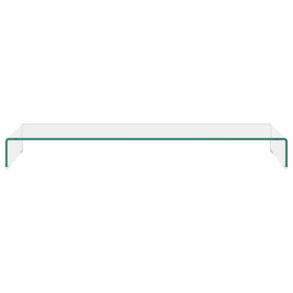 8718475530046_g_en_hd_1 vidaXL TV Stand/Monitor Riser Glass Clear 120x30x13 cm - Image 4