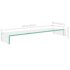 vidaXL TV Stand/Monitor Riser Glass Clear 120x30x13 cm - Image 7