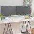 vidaXL TV Stand/Monitor Riser Glass Clear 120x30x13 cm