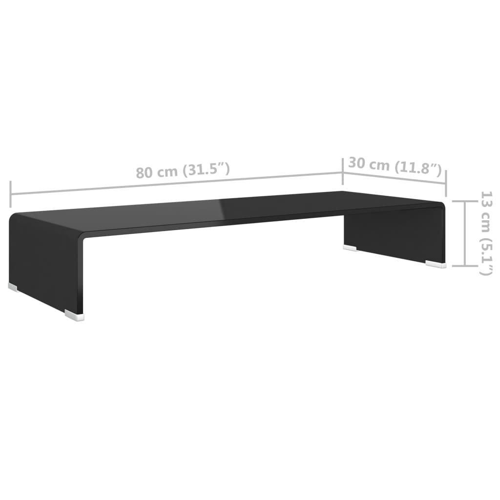 8718475530084_g_en_hd_4 vidaXL TV Stand/Monitor Riser Glass Black 80x30x13 cm - Image 7