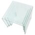 vidaXL Three Piece Nesting Table Set Tempered Glass Clear - Image 4