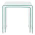 vidaXL Two Piece Nesting Table Set Tempered Glass Clear - Image 2