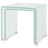 vidaXL Two Piece Nesting Table Set Tempered Glass Clear - Image 3
