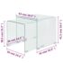 vidaXL Two Piece Nesting Table Set Tempered Glass Clear - Image 6