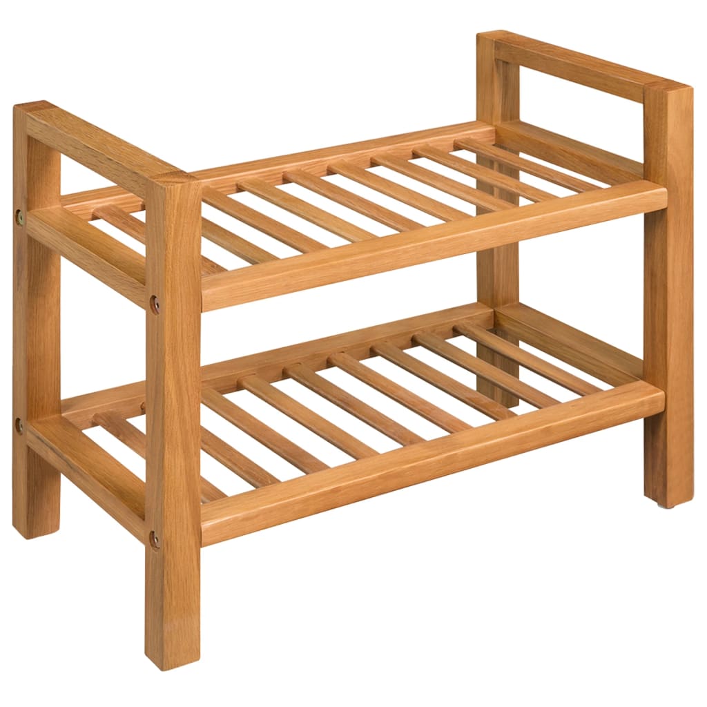 8718475530770_a_en_hd_1 vidaXL Shoe Rack with 2 Shelves 50x27x40 cm Solid Oak Wood - Image 1