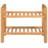 vidaXL Shoe Rack with 2 Shelves 50x27x40 cm Solid Oak Wood - Image 2