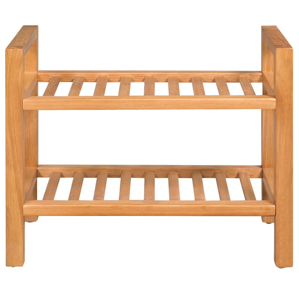 8718475530770_g_en_hd_1 vidaXL Shoe Rack with 2 Shelves 50x27x40 cm Solid Oak Wood - Image 2