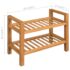 vidaXL Shoe Rack with 2 Shelves 50x27x40 cm Solid Oak Wood - Image 5