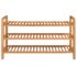 vidaXL Shoe Rack with 3 Shelves 100x27x60 cm Solid Oak Wood - Image 2