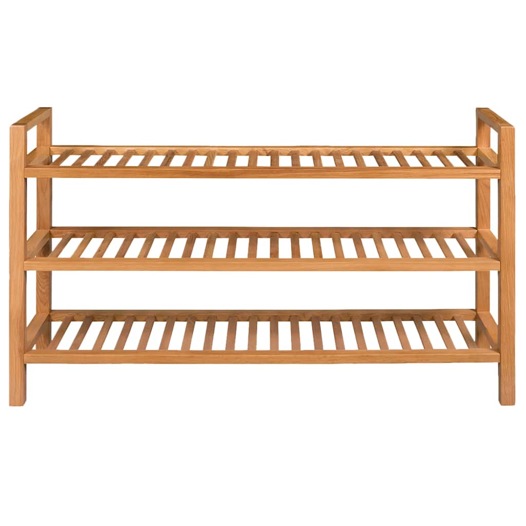 8718475530787_g_en_hd_1 vidaXL Shoe Rack with 3 Shelves 100x27x60 cm Solid Oak Wood - Image 2