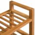 vidaXL Shoe Rack with 3 Shelves 100x27x60 cm Solid Oak Wood - Image 4